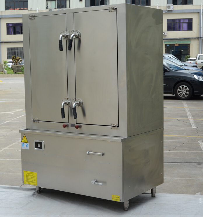 供应用于的商用电磁双门24盆蒸饭柜 可根据人数定制双控或单控加热,具备定时定温 全国保修2年