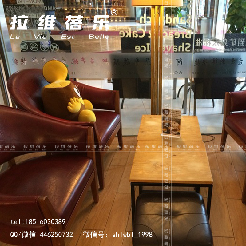 供应用于酸奶店座椅的供应北京酸奶店实木桌椅图片