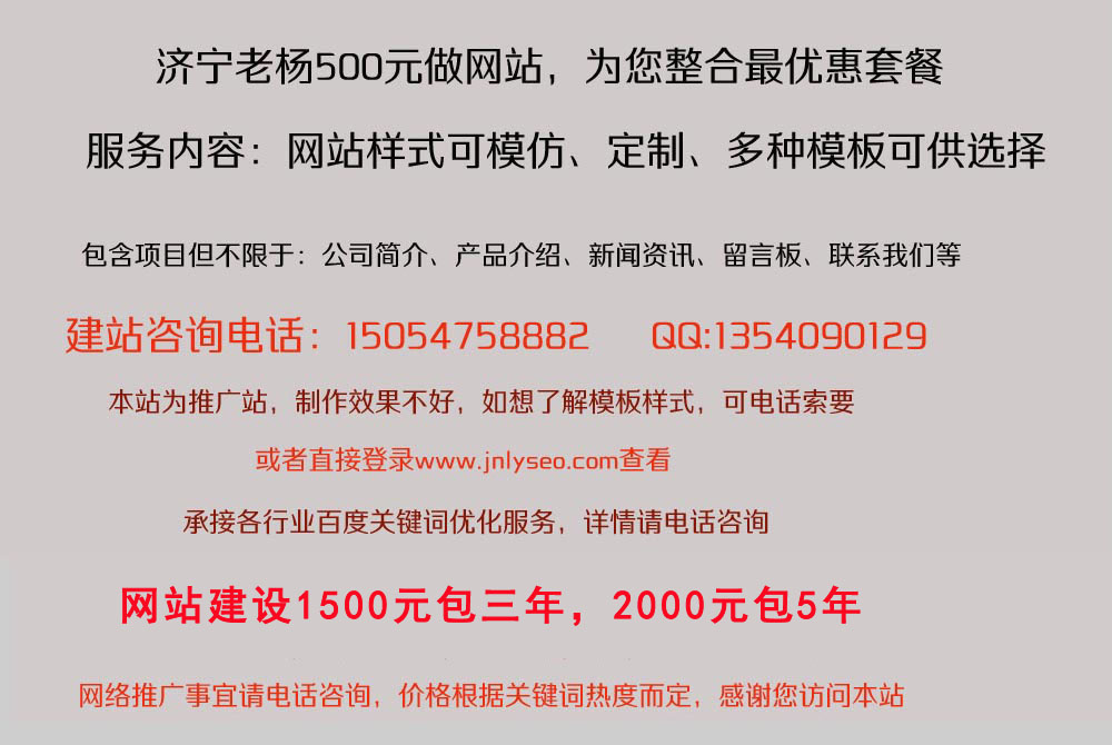 鱼台500元做网站、seo网络推广公司、济宁老杨图片