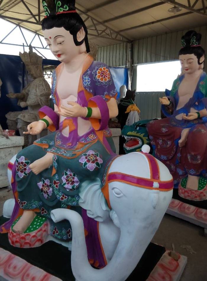 河南佛缘雕塑工艺厂供应用于供奉的佛缘雕塑文殊菩萨普贤菩萨神像佛