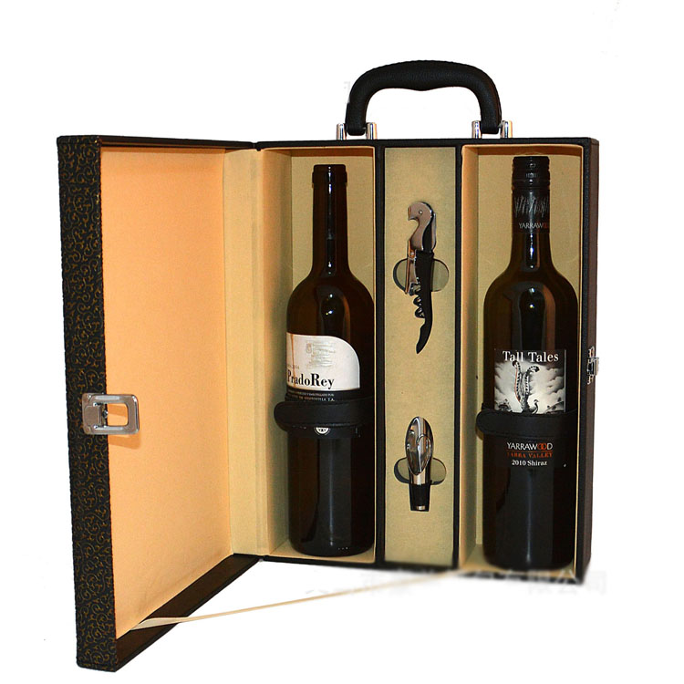 供应皮质红酒盒 礼品盒 上海厂家直销红酒包装盒