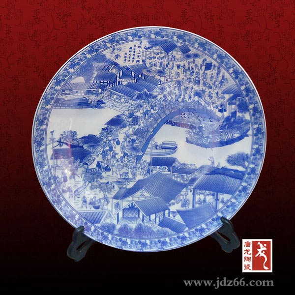 艺术山水瓷盘厂家 复古日式大瓷盘艺术山水瓷盘厂家 复古日式大瓷盘