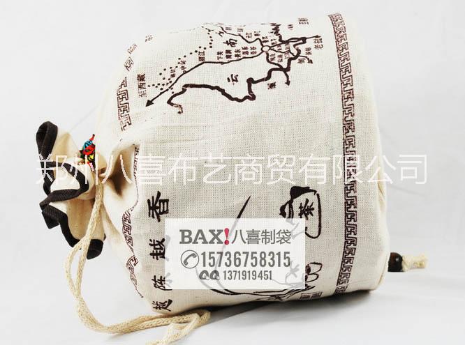 供应用于礼品袋的云南普洱茶饼袋定制黑茶散茶棉布袋图片