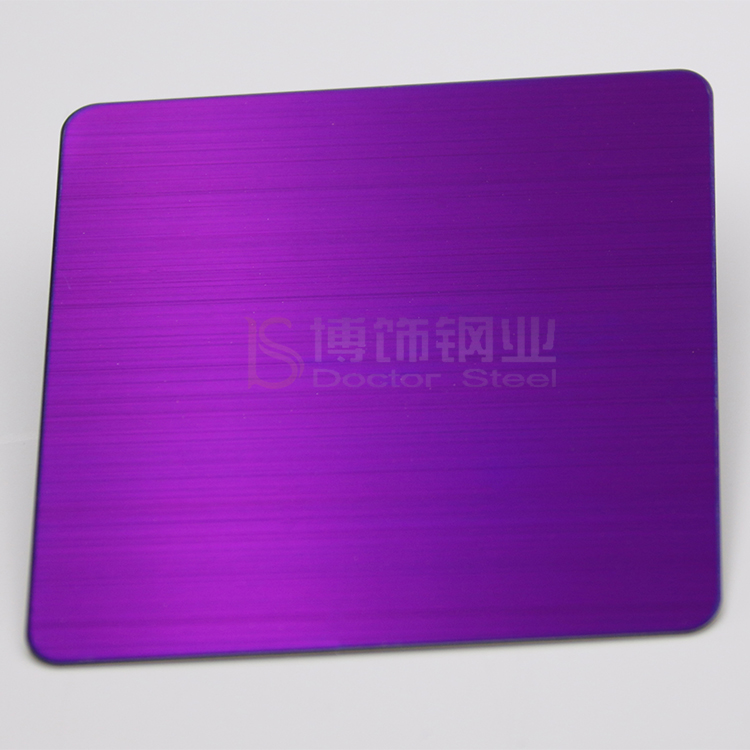 紫罗兰304不锈钢拉丝板价格批发