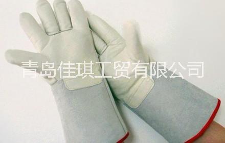 重庆LNG船岸基加注站牛皮液化天然气防冻手套，炼油厂职业消防员灭火防护服