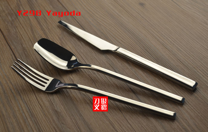 供应用于西餐的卡雅系列不锈钢西餐刀叉勺酒店餐具用品图片