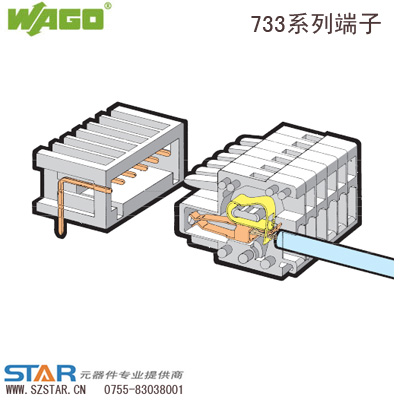 供应用于连接的原装WAGO 733-103孔型插头带定位销图片