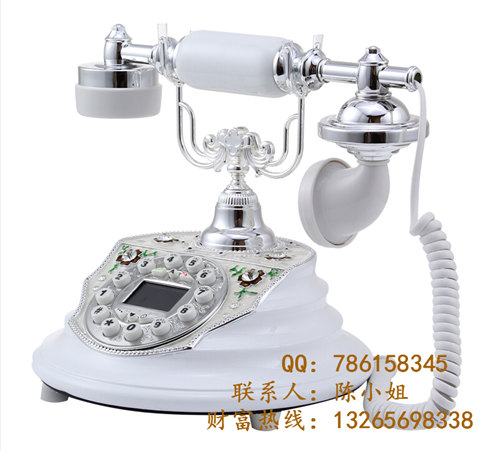 供应陶瓷电话机复古田园可爱时尚创意家用高档欧式座机复古老式电话机蓝牙图片