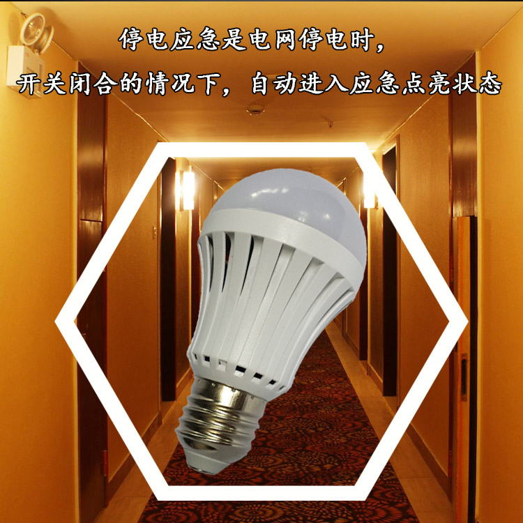 供应蓄电停电延时应急球泡灯led节能9W