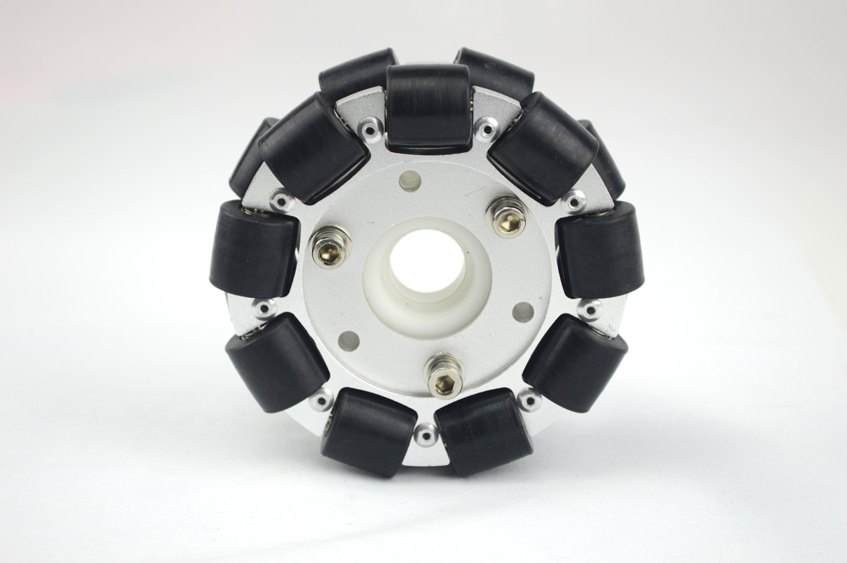 供应用于机器人大赛的双板铝全向轮轴承4寸100mm 机器人大赛轮子14054S