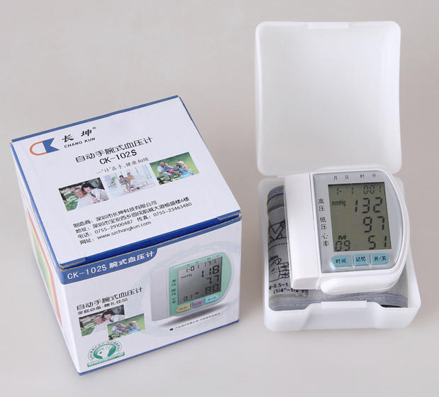 供应用于测量血压|测量心率的长坤家用腕式 臂式电子血压计准确 精准