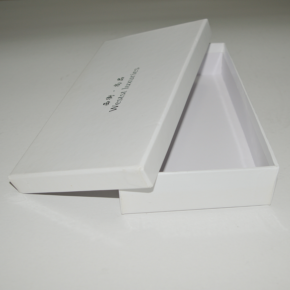 广州包装盒批发商 白色光胶钱包盒 光膜白色盒子