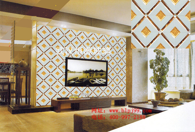 供应用于装饰的艺术拼镜电视背景墙HY-2066
