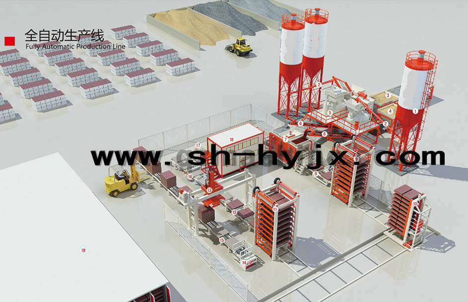 供应全自动制砖生产线设备/上海免烧砖机