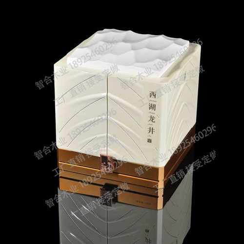 供应用于茶叶包装的工厂定做木盒西湖龙井茶叶包装木盒图片
