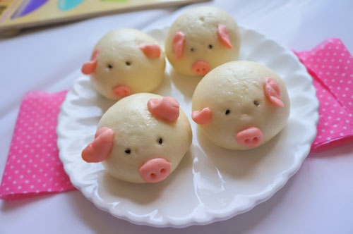 供应广州小猪牛奶馒头培训，小猪馒头做法，小猪形状的馒头制作