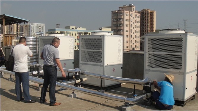 供应东莞莞城空气能热水工程专业安装公司 热水工程报价 空气能热泵多少钱一台