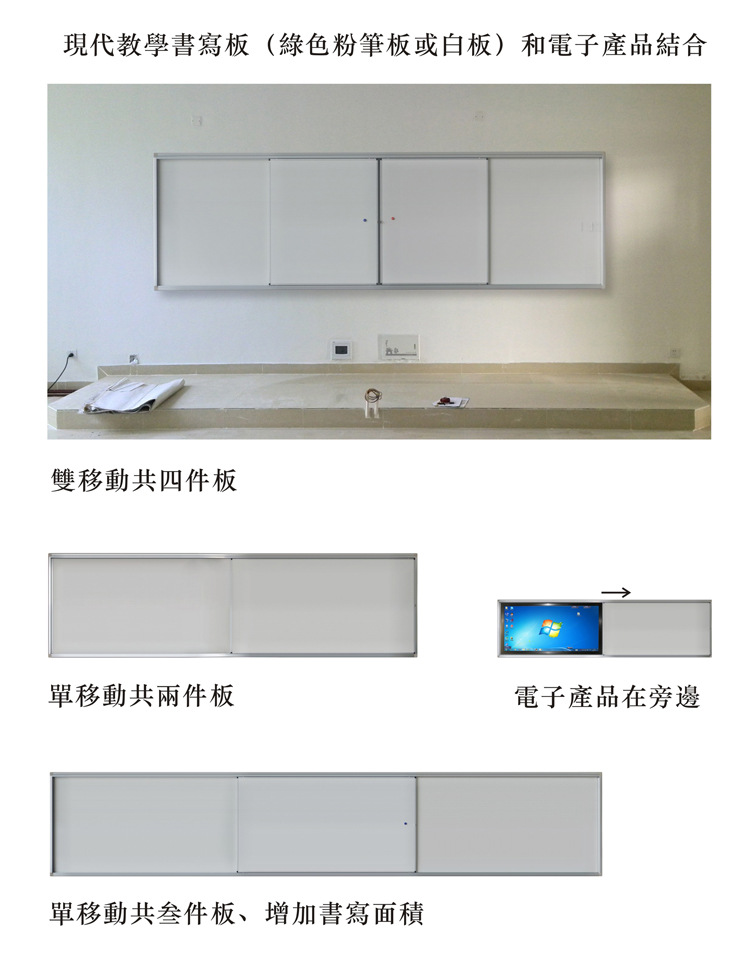 供应推拉板/组合推拉白板/平衡移动白板图片