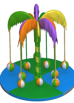 供应室内儿童游乐设备 电动设备 椰子树
