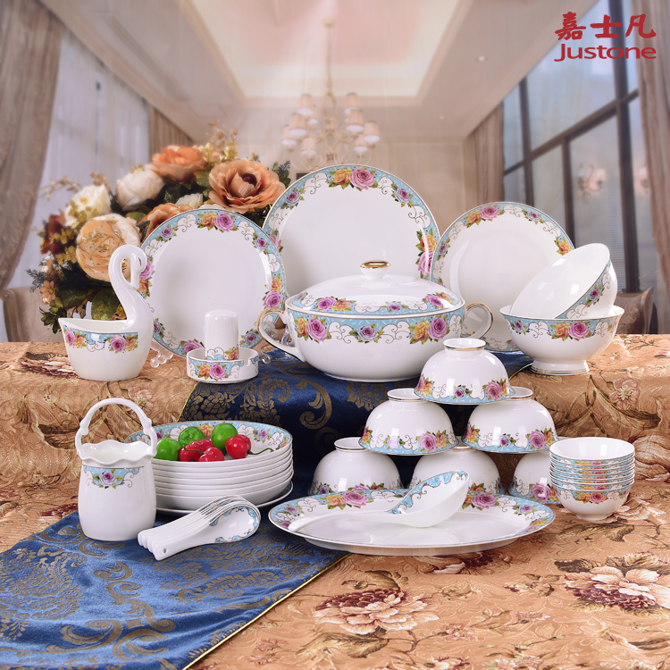 元旦福利韩式陶瓷餐具家用礼品碗盘碗碟套装图片