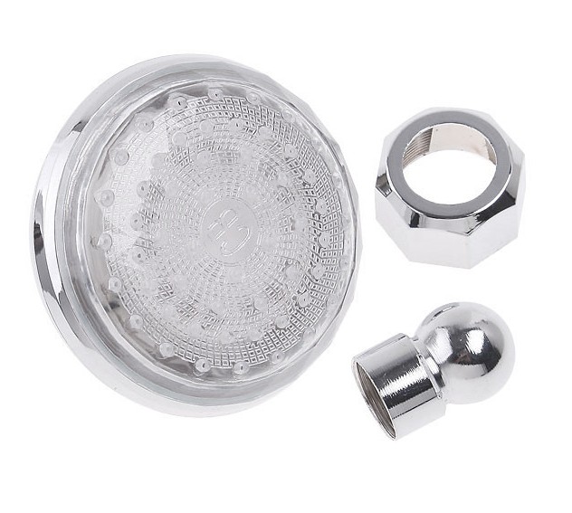 供应用于水淋沐浴的厂家热销LED发光花洒 温控三色花洒