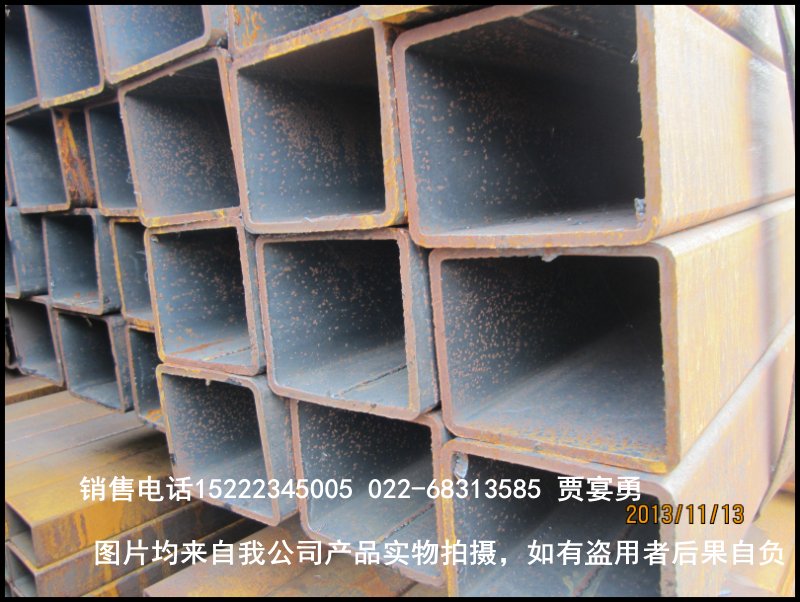 天津方管厂家大量的库存厚壁钢管批发销售，出口品质