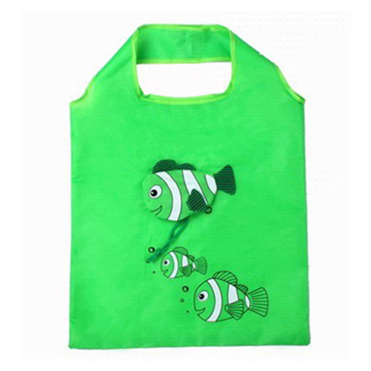 供应用于礼品宣传袋|超市购物袋|衣物鞋子收纳的创意新款小丑鱼折叠环保购物袋