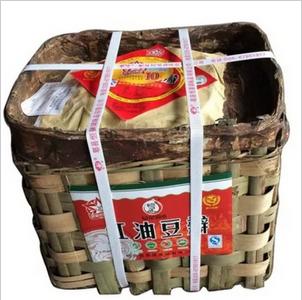 四川特产恒星红油豆瓣酱18.5kg竹篓装 调味酱 辣椒酱调料