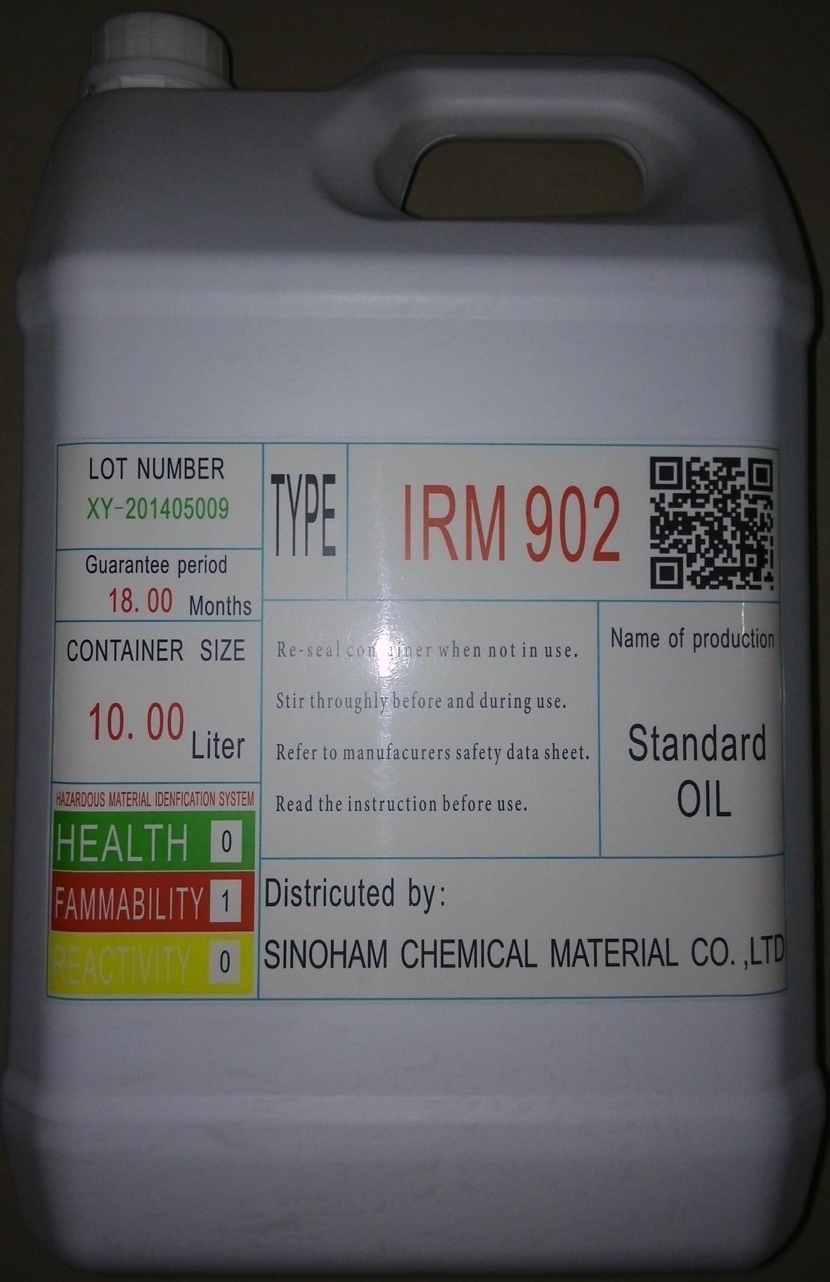 供应ASTM橡塑标准油IRM903实验油耐油膨胀测试用油
