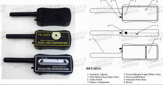 供应轻便型手持式金属探测器TX-2002型