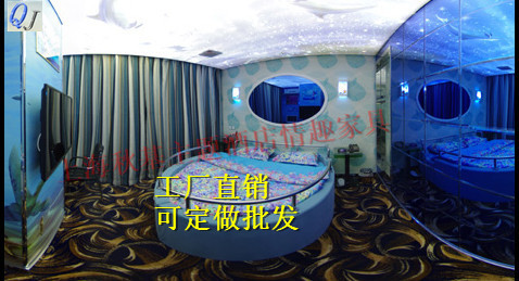 供应圆形恒温水床酒店床水床厂家批发定做水床图片