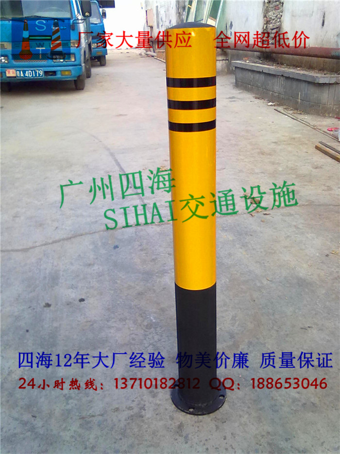 供应用于道路警示的警示柱路桩防撞柱镀锌警示柱诱导柱图片