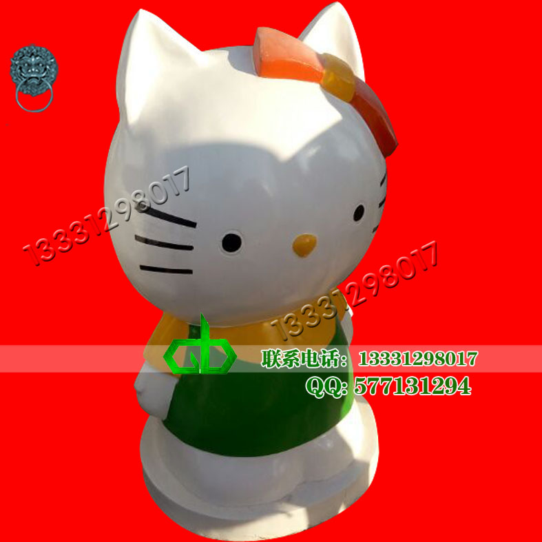 玻璃钢卡通树脂猫雕塑厂家批发