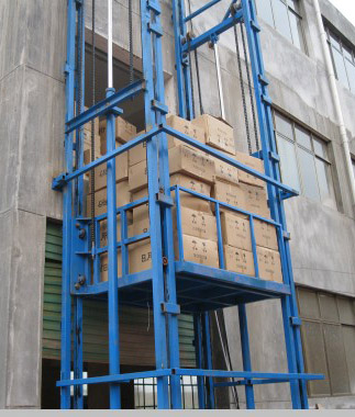供应导轨链条式升货梯GLS，车间液压货梯，塘库液压货梯，图片