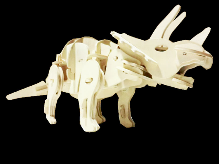 供应木制恐龙电动玩具 厂家批发定制儿童益智智力3D立体拼装模型玩