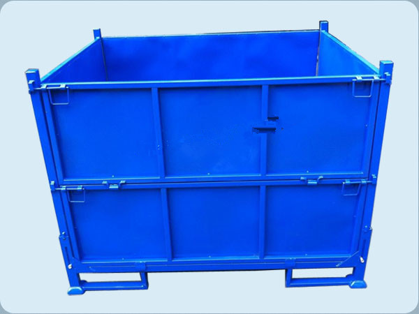 供应青岛可折叠金属料箱，黄岛折叠料箱，黄岛活动铁箱