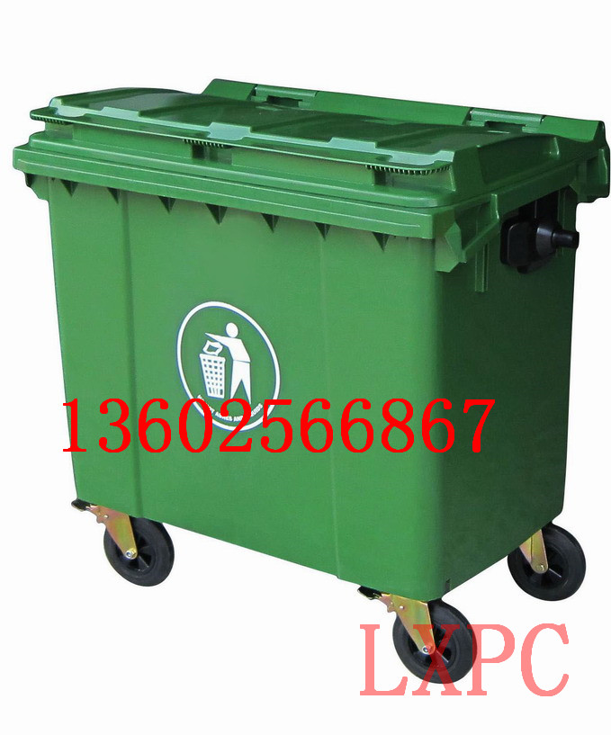 供应660L环卫户外垃圾桶、塑料户外垃圾桶生产厂家、方形垃圾箱垃圾房图片