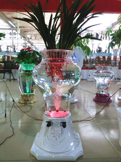 供应水培花卉玻璃瓶电子充氧瓶灯光花瓶