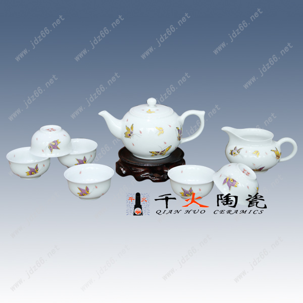景德镇陶瓷厂家供应陶瓷粉彩茶具批发
