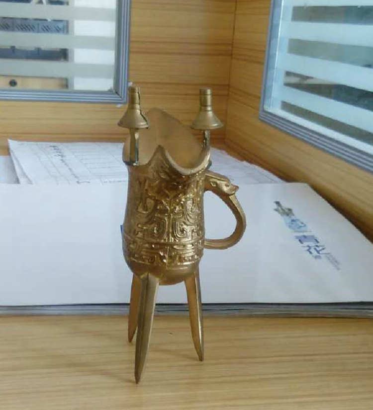 铜制工艺品摆件 古代酒杯 黄铜摆件礼品批发 摆件工艺品来图加工