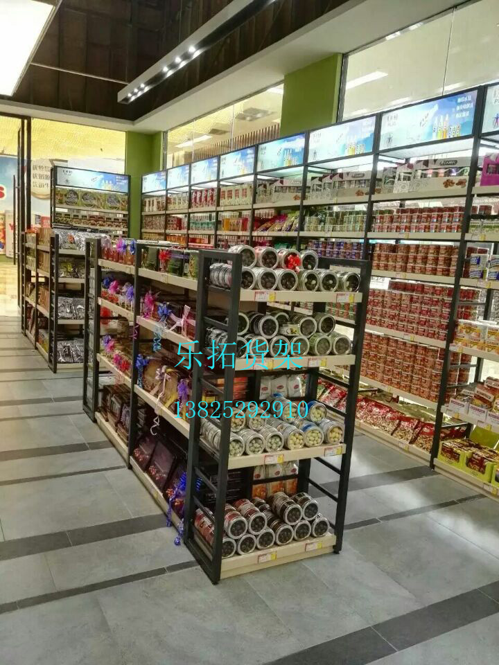 深圳乐拓货架供应进口商品货架、零食店货架、连锁便利店货架