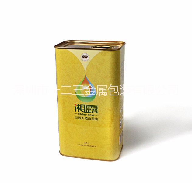 供应1.5L武夷山山茶油罐 茶油铁罐价格 亚麻籽油包装设计