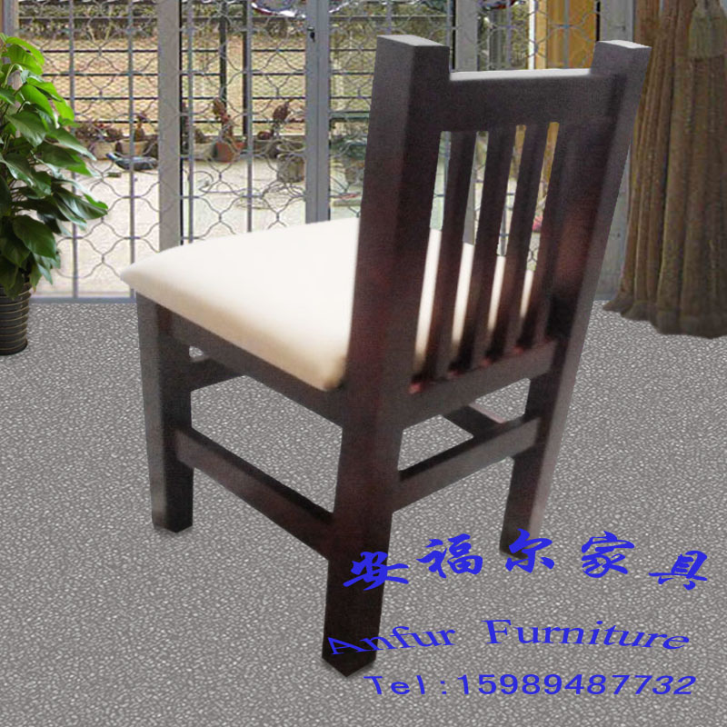 供应深圳厂家直销实木餐椅软包座垫餐椅餐厅椅子现代中式餐椅图片