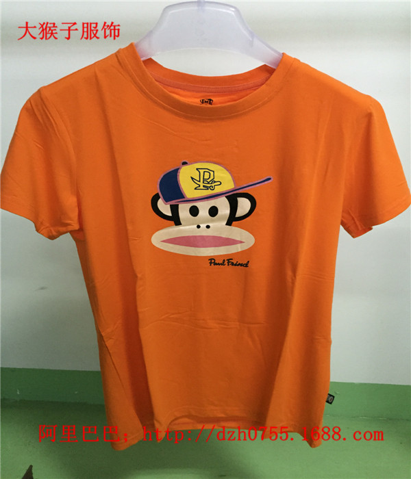 2016夏季供应批发厂家大嘴猴圆领短袖修身T恤女图片