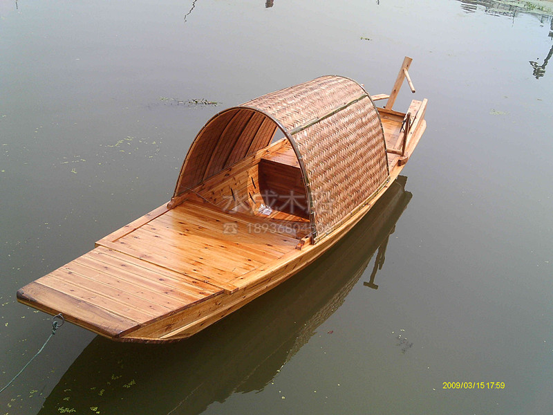 泰州市仿古乌篷船 木船 渔船景观实木船厂家