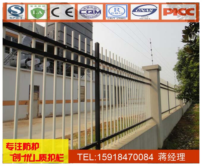 供应用于广州工厂的锌钢栅栏生产商，珠海外墙护栏价格，惠州烤漆栏杆厂图片