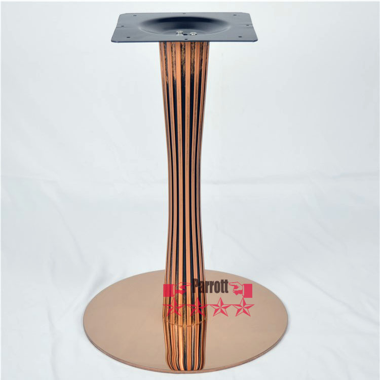 供应用于餐桌桌脚|展示架的不锈钢玫瑰金桌脚台脚