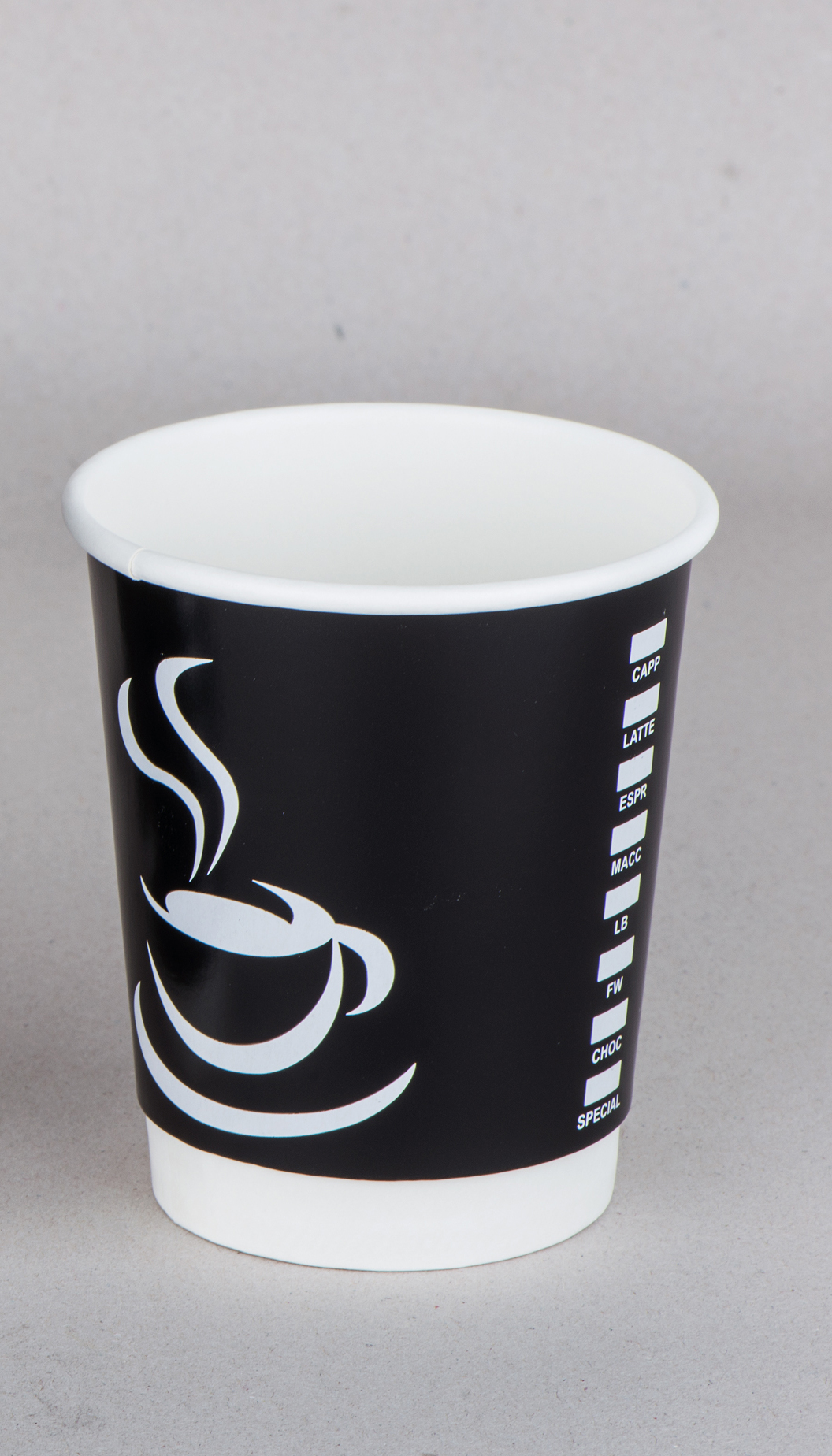 供应黑白色中空杯双层纸杯奶茶咖啡杯