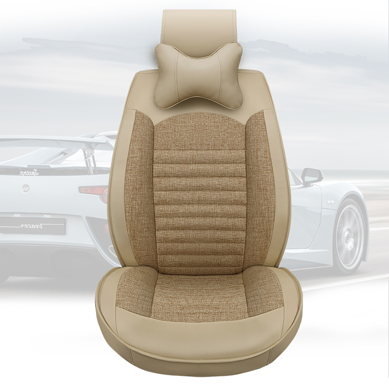 亚麻汽车座垫供应用于汽车内饰的亚麻汽车座垫  麻料座垫 养生亚麻