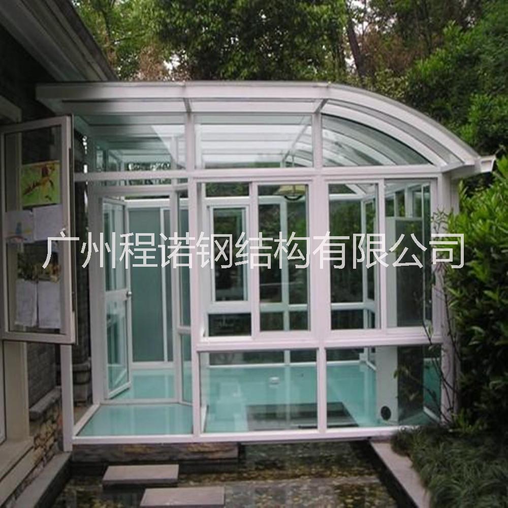 供应钢结构阳光房 玻璃房 顶楼钢结构 专业生产玻璃房钢结构材料 承接钢结构工程